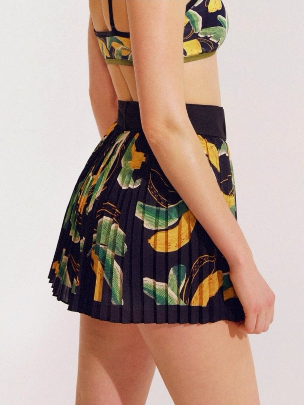 Visual Mood Emma Floral Tropical Print Pleated Skorts Lined Size S XL Beach - Picture 7 of 13
